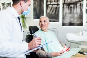 a patient during a dental appointment
